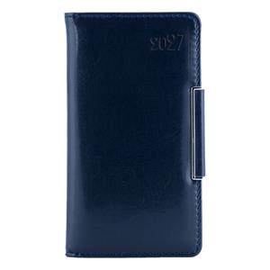 Diár METALIC týždenný vreckový 2027 polský - tmavo modrá