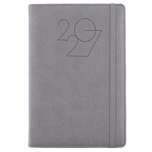Diár POLY denný A5 2027 polský - sivá