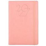 Diár POLY denný A5 2027 polský - svetlo ružová
