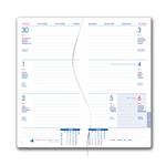 Diár POLY týždenný vreckový 2026 polský - sivá/červená gumička