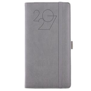 Diár POLY týždenný vreckový 2027 český - sivá