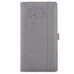 Diár POLY týždenný vreckový 2027 český - sivá