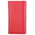 Diár POLY týždenný vreckový 2027 polský - červená