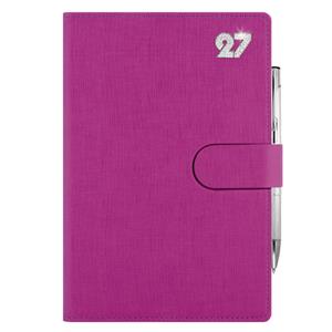 Diár SPLIT CRYSTAL denný A5 2027 český - fuchsiová