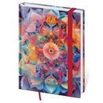 Diár týždenný B6 2026 Vario - Kaleidoscope s gumičkou