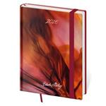 Diár týždenný B6 2026 Vario - Matragi Red s gumičkou