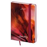 Diár týždenný vreckový 2026 Vario - Matragi Red s gumičkou