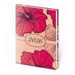 Diár týždenný vreckový A7 2026 Vario - Lyra Hibiscus