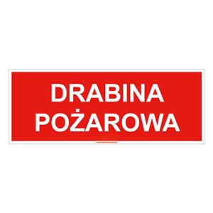 Drabina pożarowa - znak, płyta PVC 1 mm 210x80 mm