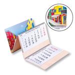 Drevený štvormesačný kalendár Kvatro Wood Benátky skládaný český so špirálou 2026 - sivý