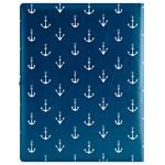 GEP DESIGN konferenčné dosky v darčekovej krabičke modrej - námorník - kotvy s linkovaným blokom