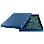 GEP DESIGN konferenčné dosky v darčekovej krabičke modrej - Papagáj s čistým blokom