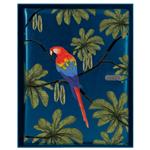 GEP DESIGN konferenčné dosky v darčekovej krabičke modrej - Papagáj so štvorčekovým blokom blokom