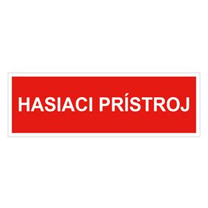 Hasiaci prístroj - bezpečnostná tabuľka, plast 2 mm 300x75 mm