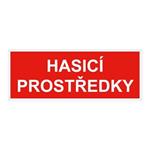 Hasicí prostředky - bezpečnostní tabulka s dírkami, plast 2 mm 210x80 mm