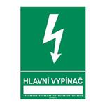 HLAVNÍ VYPÍNAČ ……………….., plast 2 mm, A4