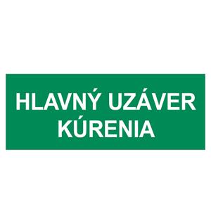 Hlavný uzáver kúrenia, plast 1mm 210x80mm