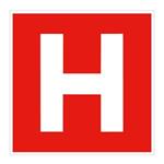 Hydrant - bezpečnostná tabuľka, plast 2 mm 200x200 mm