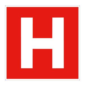 Hydrant - bezpečnostná tabuľka, plast 2 mm s dierkami 150x150 mm