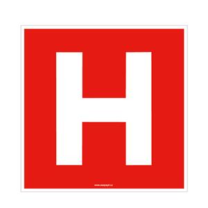 Hydrant - bezpečnostná tabuľka, plast 2 mm s dierkami 200x200 mm