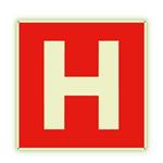 Hydrant - fotoluminiscenční tabulka s dírkami, plast 2 mm 150x150 mm