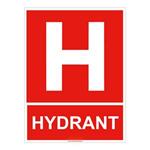 Hydrant - znak, płyta PVC 2 mm 200x150 mm