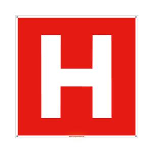 Hydrant - znak z dziurkami, płyta PVC 2 mm 150x150 mm