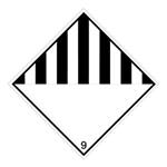 Iné nebezpečné látky a predmety č. 9, plast 1 mm,100x100 mm