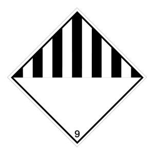 Iné nebezpečné látky a predmety č. 9, samolepka 100x100 mm