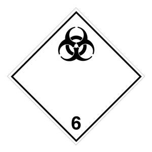 Infekčná látka (biologické riziko) č. 6, samolepka 100x100 mm