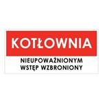 KOTŁOWNIA, płyta PVC 2 mm, 190x90 mm