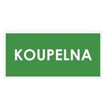 KOUPELNA, zelená, plast 1 mm 190x90 mm