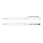 Luxusné kovové guličkové pero Calliope - strieborná matná