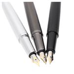 Luxusné kovové plniace pero Clio - strieborná matná