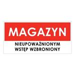 MAGAZYN, płyta PVC 2 mm, 190x90 mm