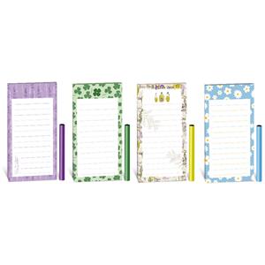 Magnetický blok s ceruzkou 7 x 14 cm - MIX balenie po 10 ks