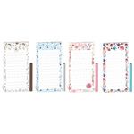Magnetický blok s ceruzkou 7 x 14 cm - MIX balenie po 10 ks