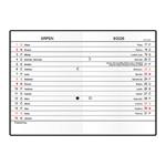 Mesačný diár 2026 Anežka PVC vreckový - bordó