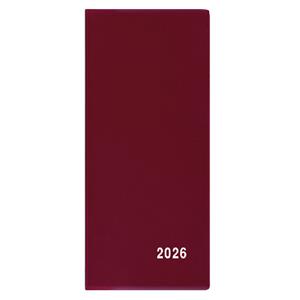 Mesačný diár 2026 Xenie PVC vreckový - bordó