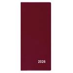 Mesačný diár 2026 Xenie PVC vreckový - bordó