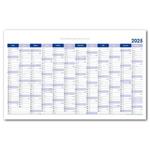 Nástenná plánovacia mapa 2025 CZ - 100 x 63 cm - modrá