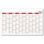 Nástenná plánovacia mapa 2026 CZ - 100 x 63 cm - červená