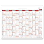 Nástenná plánovacia mapa 2026 CZ - 100 x 80 cm - červená