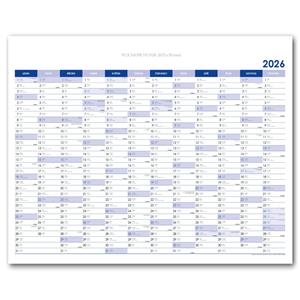 Nástenná plánovacia mapa 2026 CZ - 100 x 80 cm - modrá