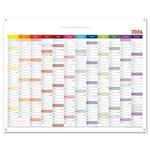 Nástenná plánovacia mapa 2026 CZ s očkami na zavesenie - 100 x 80 cm - farebná