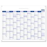 Nástenná plánovacia mapa 2026 CZ s očkami na zavesenie - 100 x 80 cm - modrá