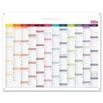 Nástenná plánovacia mapa 2026 PL s očkami na zavesenie - 100 x 80 cm - farebná