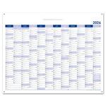 Nástenná plánovacia mapa 2026 PL s očkami na zavesenie - 100 x 80 cm - modrá