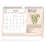 Nástenný aj stolový kalendár 2026 Mesačný plánovací so semienkami a háčikom