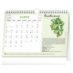 Nástenný aj stolový kalendár 2026 Mesačný plánovací so semienkami a háčikom